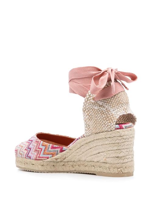 Espadrillas donna con zeppa rosa Missoni | M25004WAVE LUREX